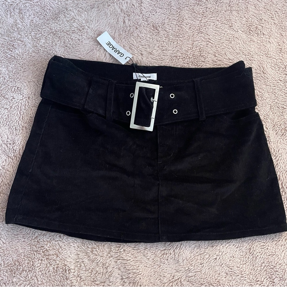Garage Corduroy Belt Mini Skirt